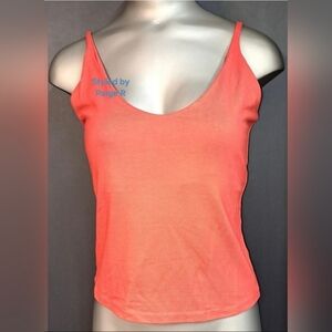 💕NWT SKIMS Smooth Layers Soft Lounge Scoop Neck Cami Tank Red TERRA L